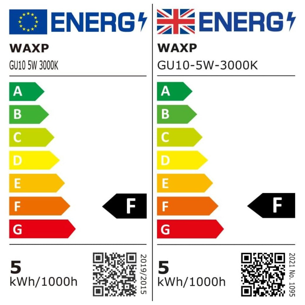 GU10 LED Spot Light Bulbs Warm White 5W, 3000K, 365lm, No Flickering, Energy Saving Light Bulbs, Equivalent 40-50W GU10 Halogen Spotlight Bulbs, Non-Dimmable, 10 Pack