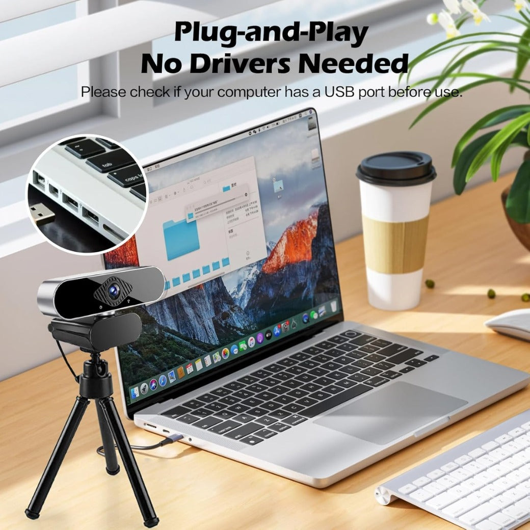 Webcam HD 1080p Web Camera, USB PC Computer Web cam with Microphone, Laptop Desktop Full HD Camera Video Webcam 110 Degree Widescreen, Pro Streaming Web cam fr Recording, Calling, Conferencing, Gaming