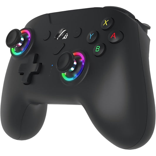 Wireless Controller for Switch and Switch 2 – Gamepad Bluetooth Controller with LED, Vibrations and 6 axis gyro - Black