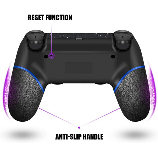 AceGamer Wireless Controller for PS4 Game Compatible with PS4/Pro/PC with Motion Motors and Audio Function,Mini LED Indicator,USB Cable and Anti-Slip (Starry Sky)