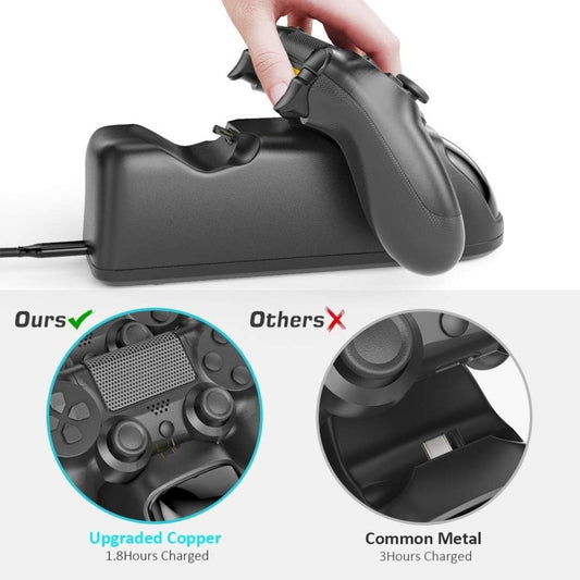 OIVO PS4 Controller Charger - Dualshock 4 Controller Charging Station with Upgraded 1.8-Hours Charging Chip