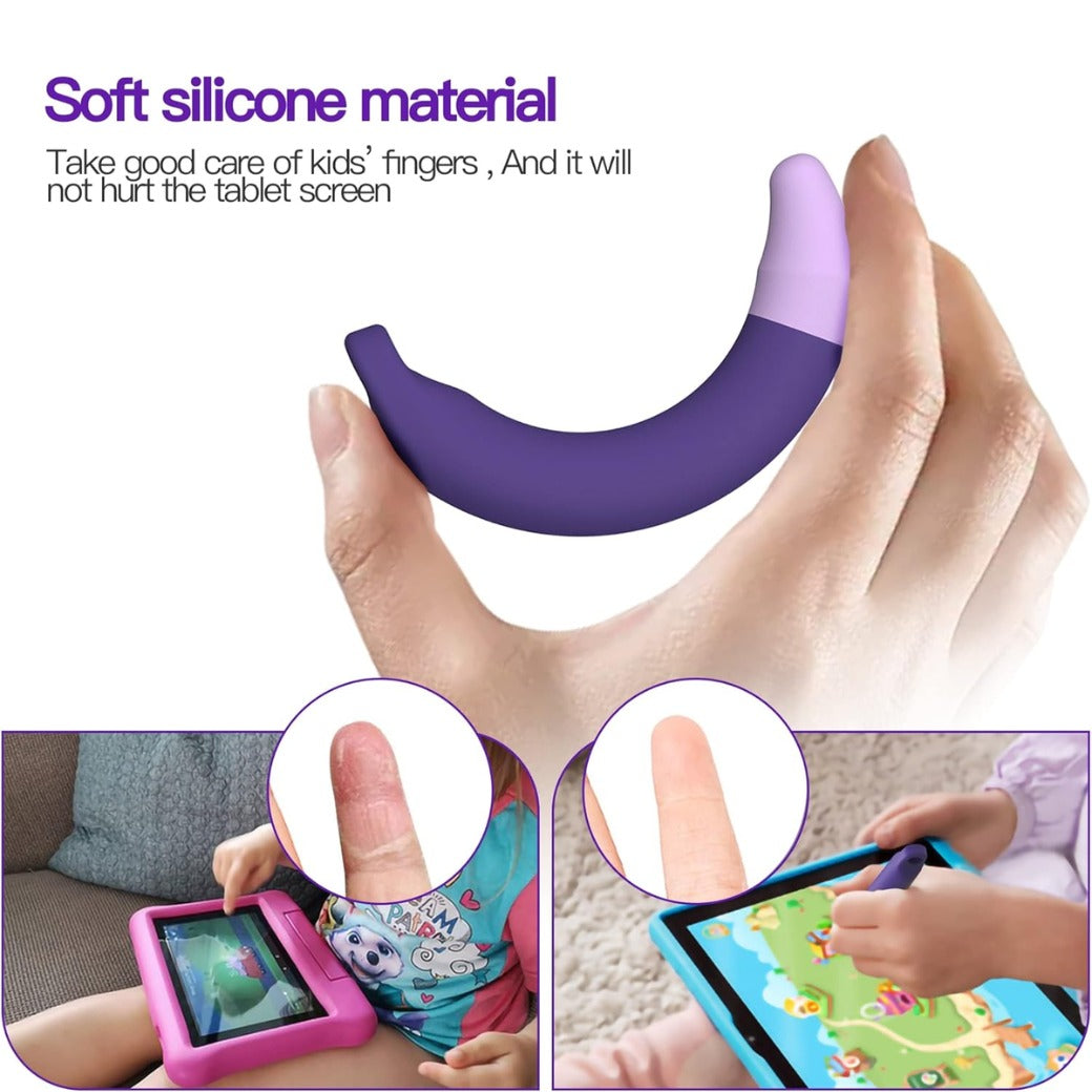 Kid-Friendly Pens for Touch Screens - 2 Pack of Purple and Blue Stylus Pens Compatible with Kindle, iPad, iPhone