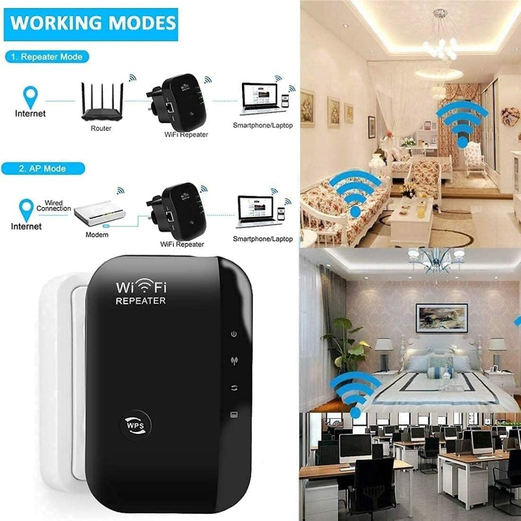 2025 Newest WiFi Extender, WiFi Booster, WiFi Repeater, Covers Up to 3000 Sq.ft and 45 Devices, Internet Booster - with Ethernet Port, Quick Setup, Home Wireless Signal Booster (Black2025, S)