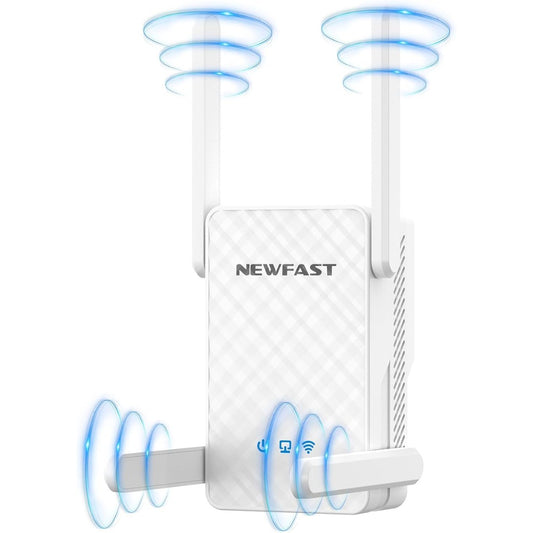 NEWFAST AX3000 WiFi6 Range Extender, Broadband Dual Band Wi-Fi Extender WiFi Range Extender WiFi Booster, Gigabit Port, Wi-Fi Booster Range Extender, 5Modes, Works with Any Wifi Router, WPS, UK Plug