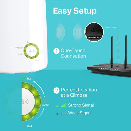 TP-Link TL-WA854RE N300Mbps WiFi Extender Booster, Internet Booster, Access Point,WiFi Repeater, WiFi Extender,App Control, WiFi Booster Range Extender, Smart Signal Indicator Light,UK Plug