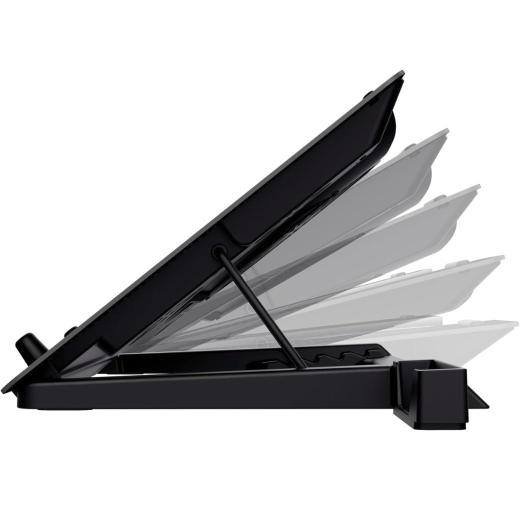 Trust Gaming GXT 1125 Quno Laptop Cooling Stand - Laptops up to 17.3 inch, 5 Blue Illuminated Fans, Adjustable Angle, Computer Cooler - Blac