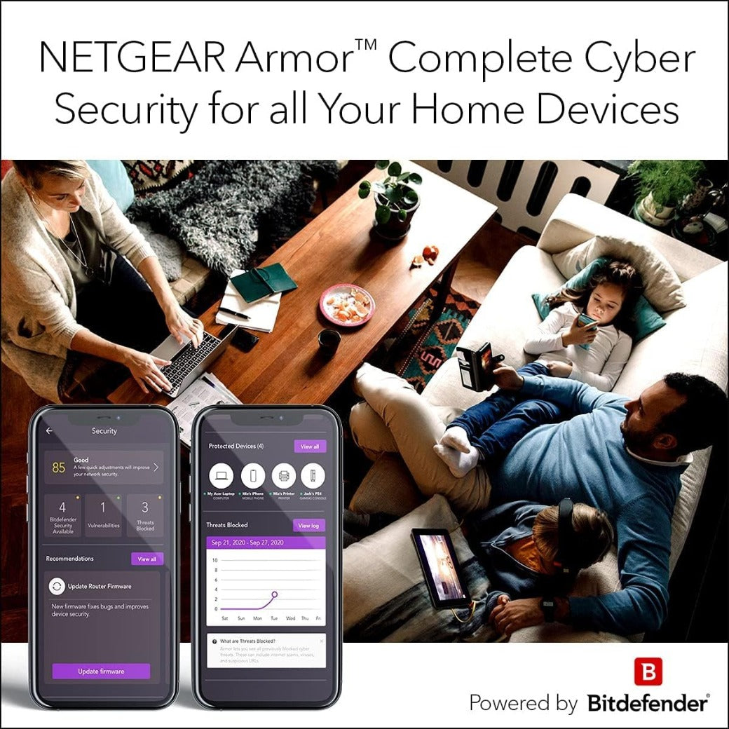 NETGEAR Nighthawk WiFi 6 Router (RAX30), Dual-Band Wireless AX2400 Speed (up to 2.4 Gbps), Coverage up to 125 m²
