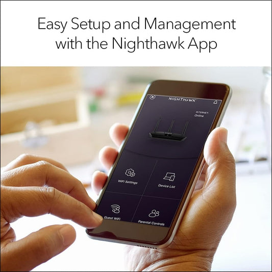 NETGEAR Nighthawk WiFi 6 Router (RAX30), Dual-Band Wireless AX2400 Speed (up to 2.4 Gbps), Coverage up to 125 m²