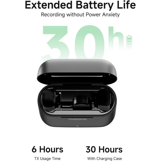 MAONO Wireless Microphone for iPhone 17/16/15 & Android, USB-C Wireless Mini Mic with Pro Sound, Noise Cancellation, AI Voice Changer, 30h Battery for Video Recording Vlog TikTok YouTube,Wave T1 Mini