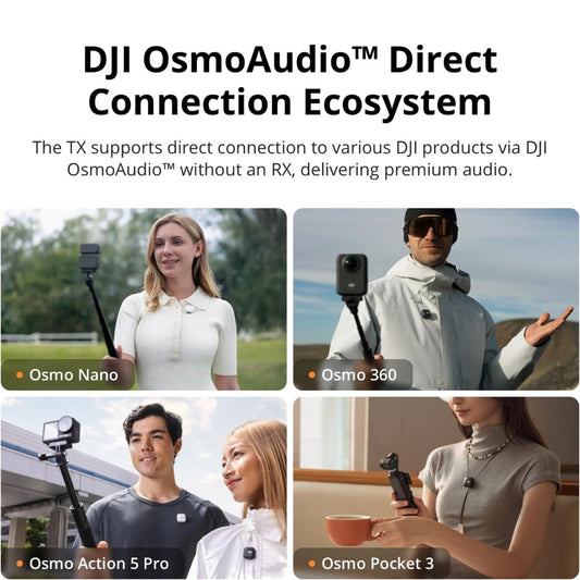DJI Mic Mini (2 TX + 1 RX), Detail-Rich Audio, Wireless Lavalier Microphone for Camera/Android, 2-Person Vlog, Team Production