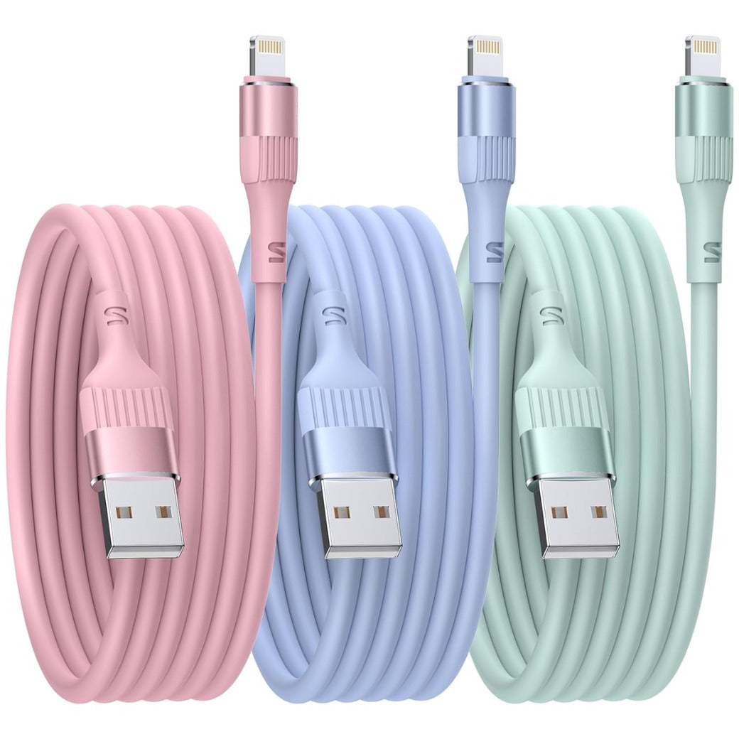 iPhone Charger,3PACK 6FT/1.8M MFi Certified Lightning Cable Fast Charge TPE Long iPhone Charging Cable Compatible with iPhone 14 13 12 11 Pro Max Pro XS X XR 8 7 6