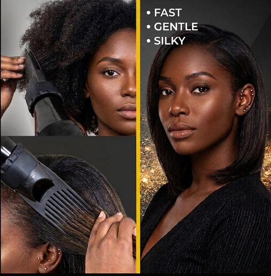 Wahl PowerPik 2 Hair Dryer for Women – Afro Hair Dryer with Pik Attachment & Anti-Frizz Styling, Black