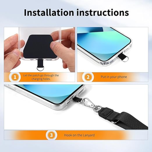 Universal Mobile Phone Chain Adjustable Crossbody Phone Strap Lanyard with Secure Anti-Drop Design for All Smartphones
