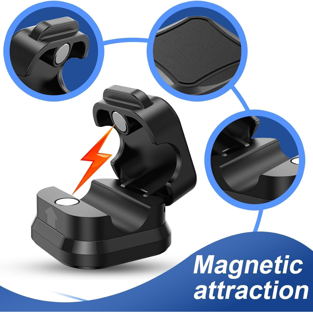 Magnetic Cord Organizer Holder 8 Pack Cable Clips Cable Management Set for Desk, Home and Office Use