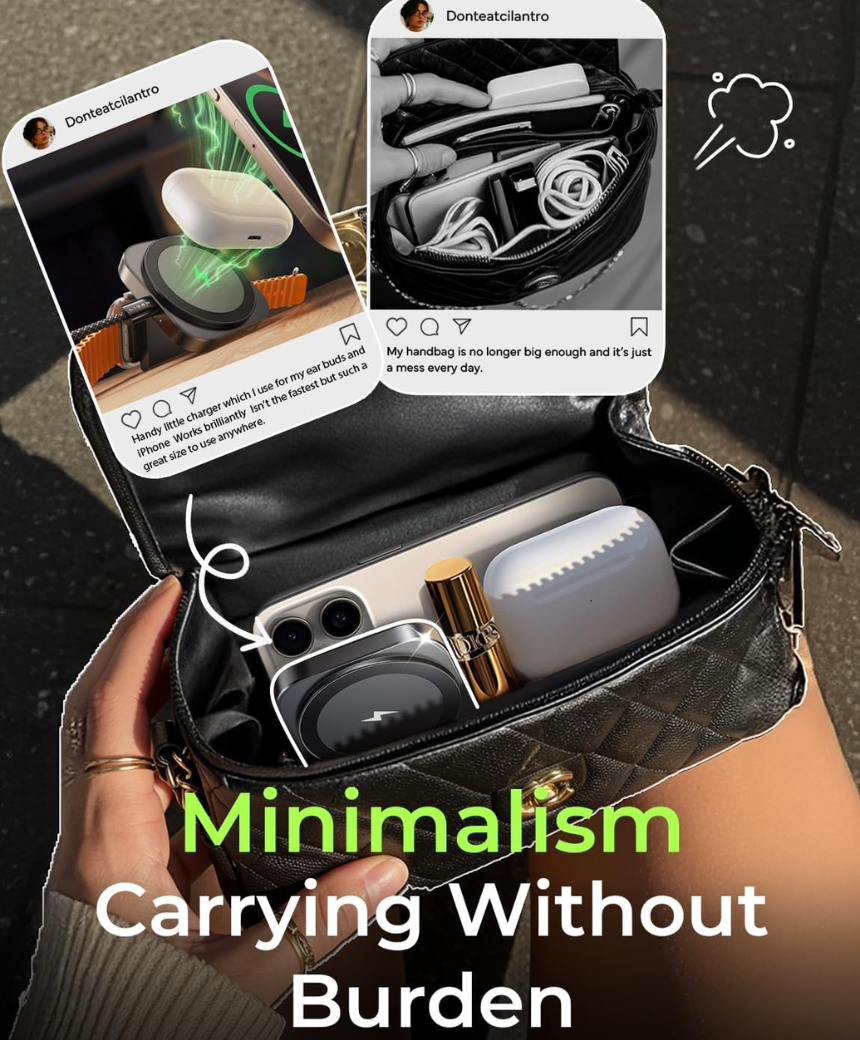 3-in-1 MagSafe Wireless Charging Stand for iPhone & Apple Watch