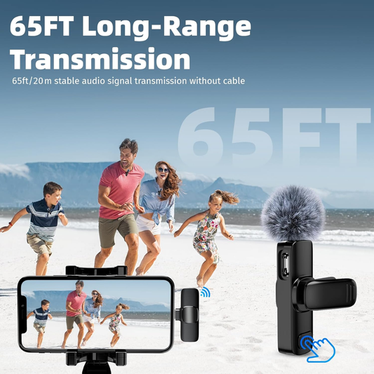 Wireless Lavalier Microphone for iPhone Android