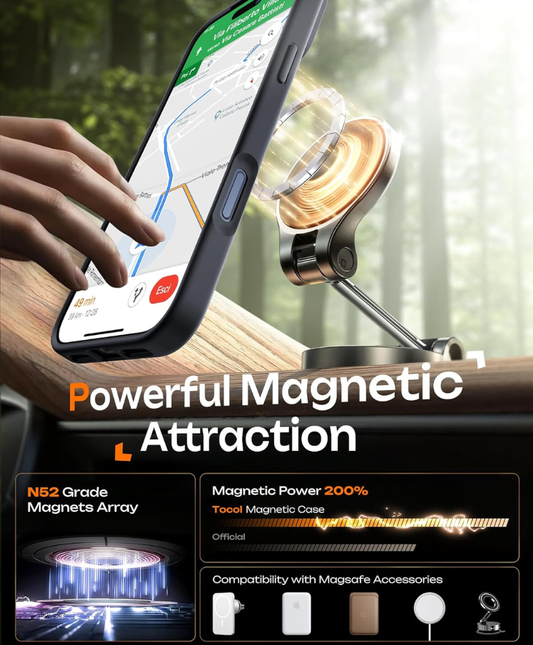Magnetic Case for iPhone 17 Pro Max Shockproof Protective Cover with Strong MagSafe Compatibility