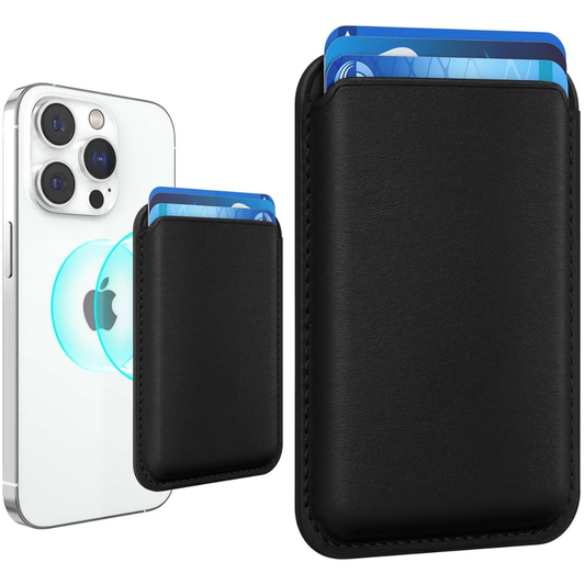 MagSafe Leather Card Holder for iPhone 15 – Strong Magnetic RFID