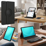 ase For Samsung Galaxy Tab A9 Plus 2023 / Tab A11 Plus (2025) 360 Degree Rotating Protective Cover, Smart Stand Case for 11 Inch Tablet, Compatible with A9+ A11+ (Black)