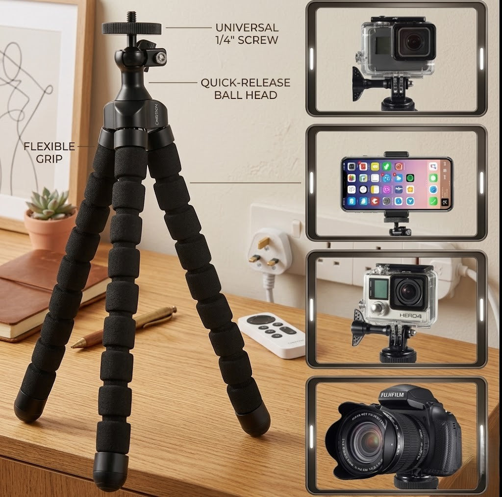 Mini Tabletop & Travel Tripods for Smartphone Phone Camera with Phone Mount 55mm-85mm Lightweight Cellphone Stand