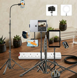 Phone Tablet Tripod by A2Z2U Group. Tripod Stand for Apple/Samsung/Huawei. Best for Phone or Tablet. Sturdy and Durable Stand Made from Metal and Plastic Backed Legs