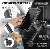 Car Tablet Holder Headrest Mount, Universal 360 Rotating Car Seat Stand Cradle for All 4.4~11" Tablets, Pad Pro 9.7, 10.5, Air mini, Nintendo Switch, Tab, Mobile Phones (Black)