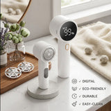 Fabric Shaver, Electric Lint Remover, Rechargeable Lint Shaver, Sweater Defuzzer to Remove Pilling, Battery Operated, 6-blade, 3-speed with LED Display for Clothes, Upholstery, Furniture