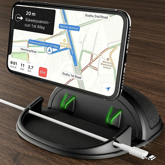 Car Phone Holder Dashboard, Car Phone Mount Cradle Anti-Slip Silicone Dashboard Phone Holder for Cars Sat Nav Holder Pad Mat Compatible with iPhone Samsung Galaxy and GPS Devices