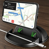 Car Phone Holder Dashboard, Car Phone Mount Cradle Anti-Slip Silicone Dashboard Phone Holder for Cars Sat Nav Holder Pad Mat Compatible with iPhone Samsung Galaxy and GPS Devices