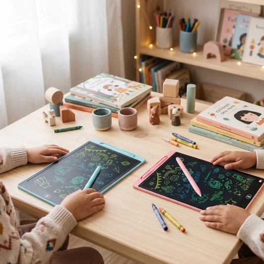 2 Pack LCD Writing Tablet 8.5 Inch – Portable Erasable Drawing & Writing Board for Kids Boys & Girls (Blue & Pink)