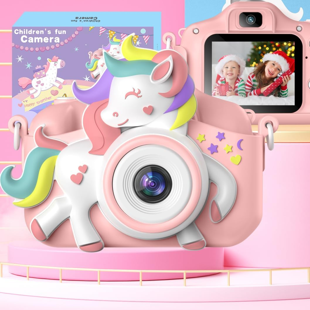 Gofunly Kids Digital Camera 1080P HD with 32GB Card – Selfie Camera Toy for Girls Ages 4–14