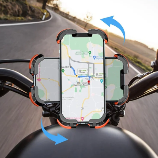 Bike Phone Holder, [Secure Lock] 8S Quick Install Anti-fall Motorbike Phone Holder, 360° Rotating Bike Phone Mount for 4.7”-6.8” Mobile Phones, Cycling Bikes Stand Fits Mountain/Scooter/Dirt