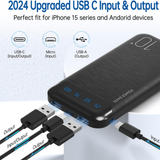 10000mAh Slim Power Bank with USB-C Input & Output | Fast Charging Portable Charger with LED Display for iPhone, Samsung & Tablets