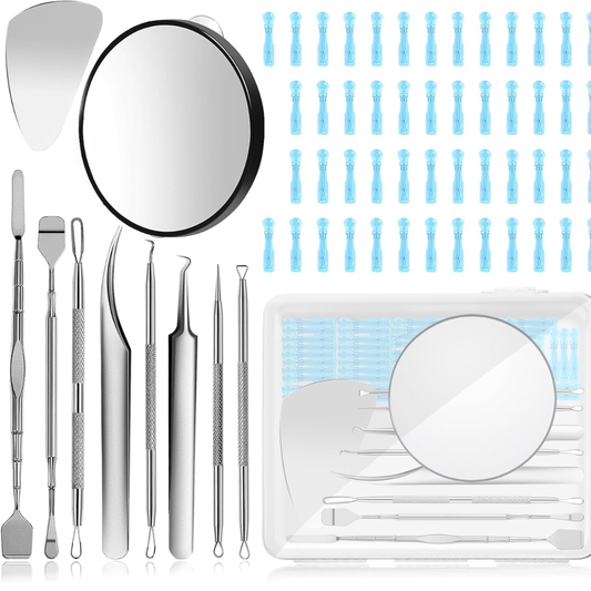 USB Rechargeable Blackhead Remover Vacuum with 3 Suction Levels & 6 Heads for Deep Pore Cleaning