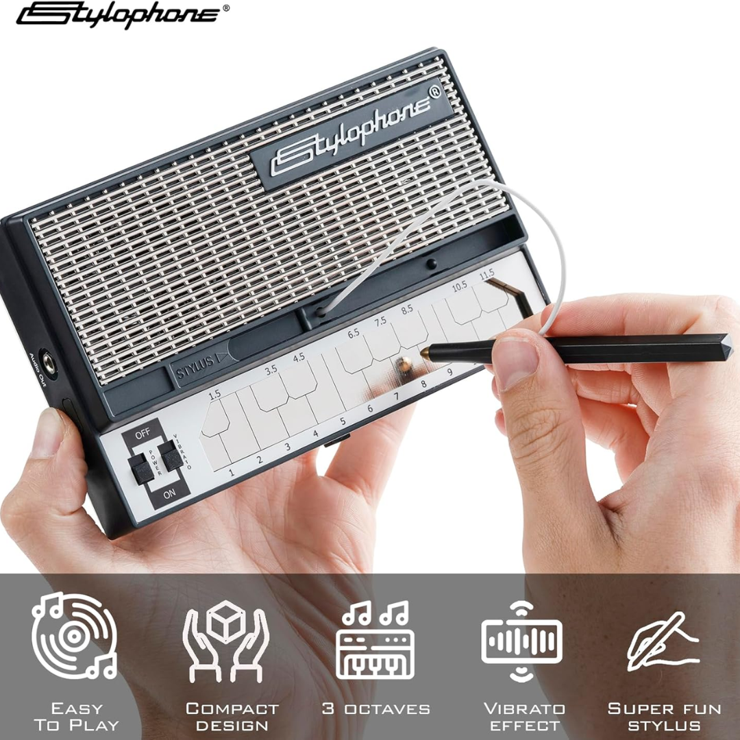 Stylophone Original Pocket Electronic Synthesizer – Compact Synth Musical Instrument & Keyboard Synthesizer Instrument