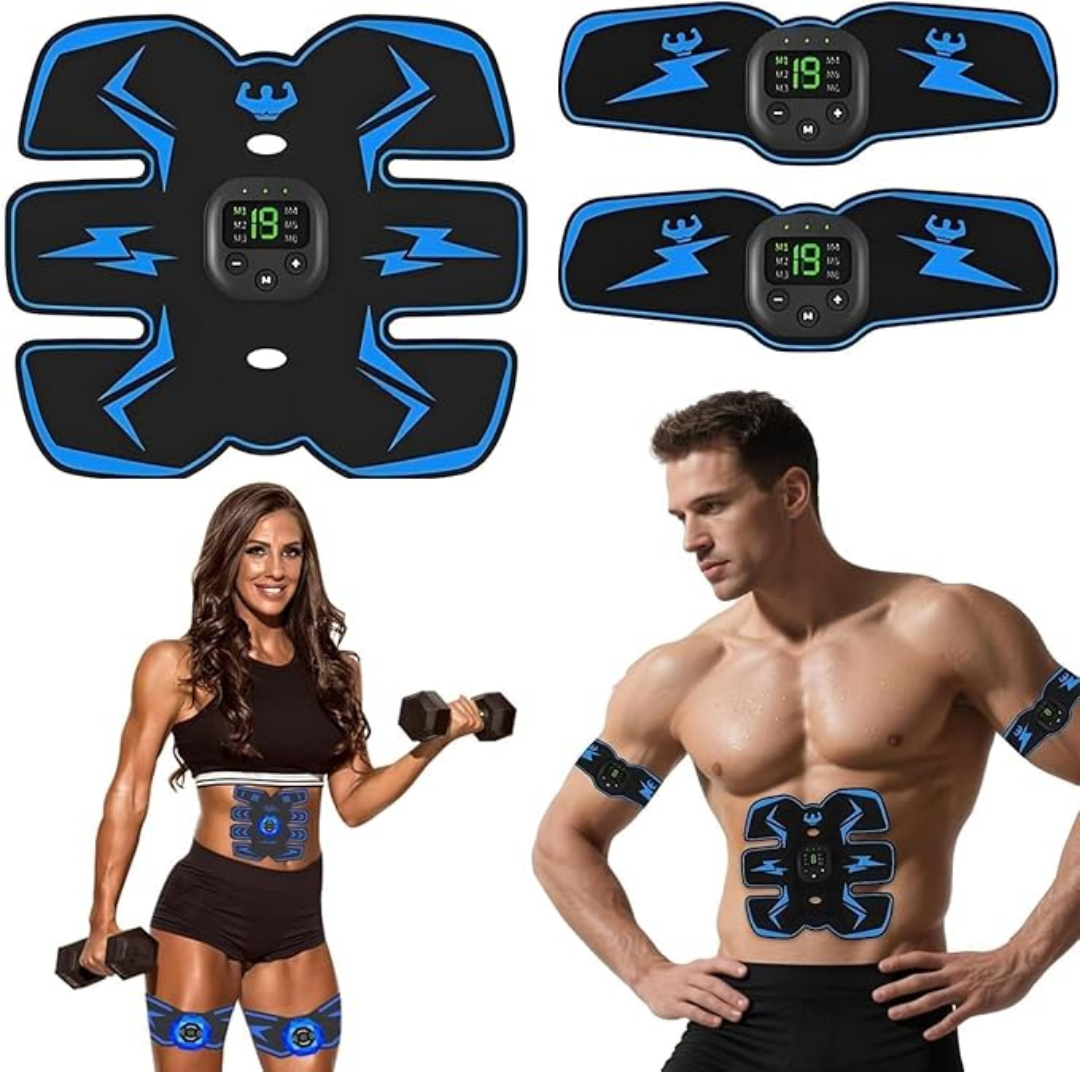 Portable EMS Muscle Stimulator – USB Rechargeable Full Body Toning Device