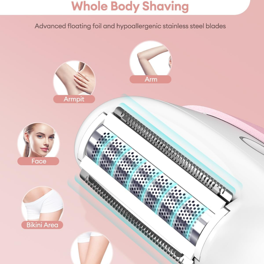 CkeyiN 3-in-1 Women’s Electric Shaver – Rechargeable Waterproof Bikini & Body Hair Trimmer