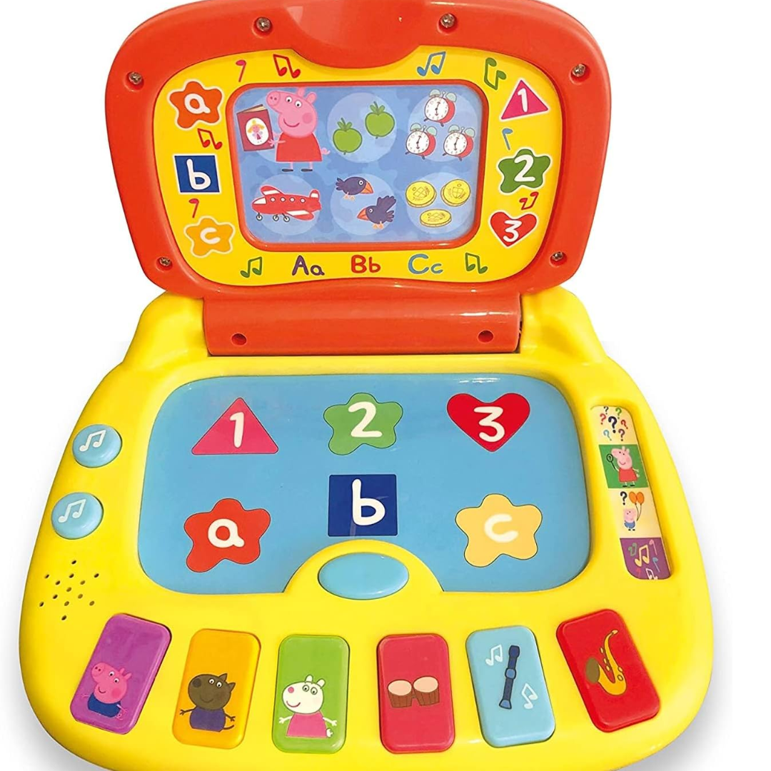 Peppa Pig PP02 Laugh & Learn Toy Laptop – Interactive Learning with Colours, Shapes, Letters & Numbers – Ages 3+