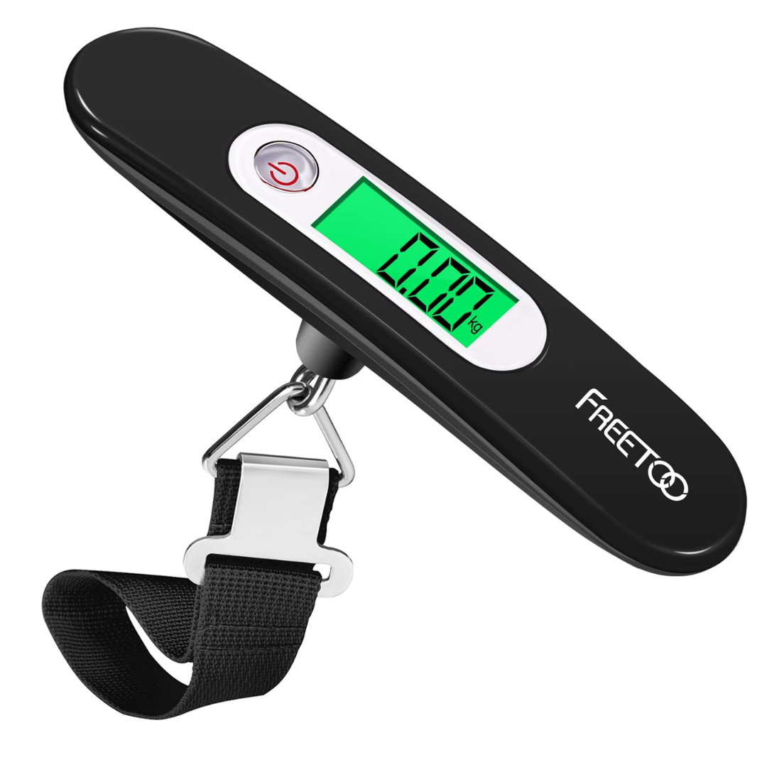 FREETOO Digital Portable Luggage Scale, 50kg/110lb Capacity with Tare Function, Multi-Unit Travel Weight Scale for Travel, Home & Outdoor Use