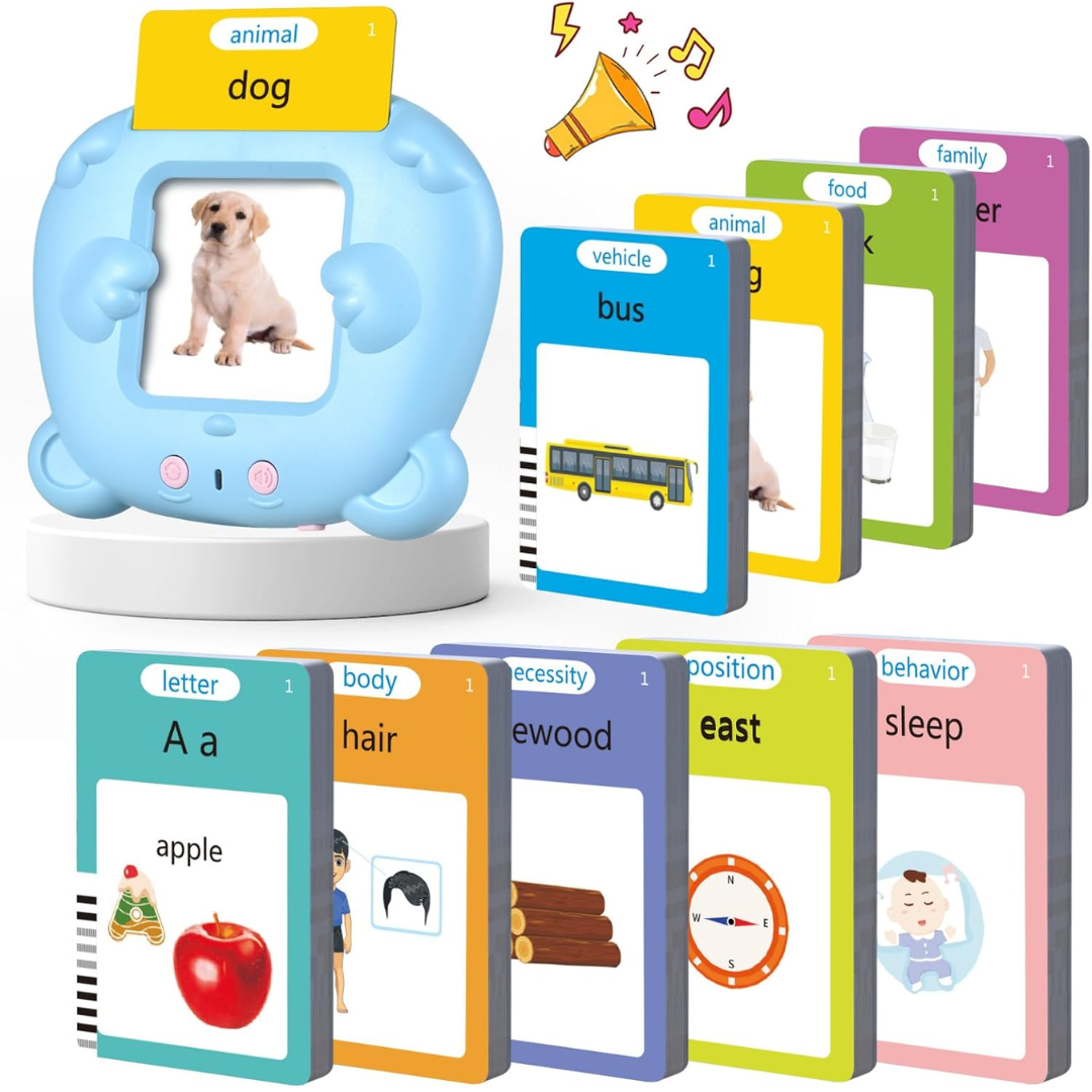 Talking Flash Cards for Toddlers – Educational Montessori Learning Toy with 510 Words for Kids Ages 2–6