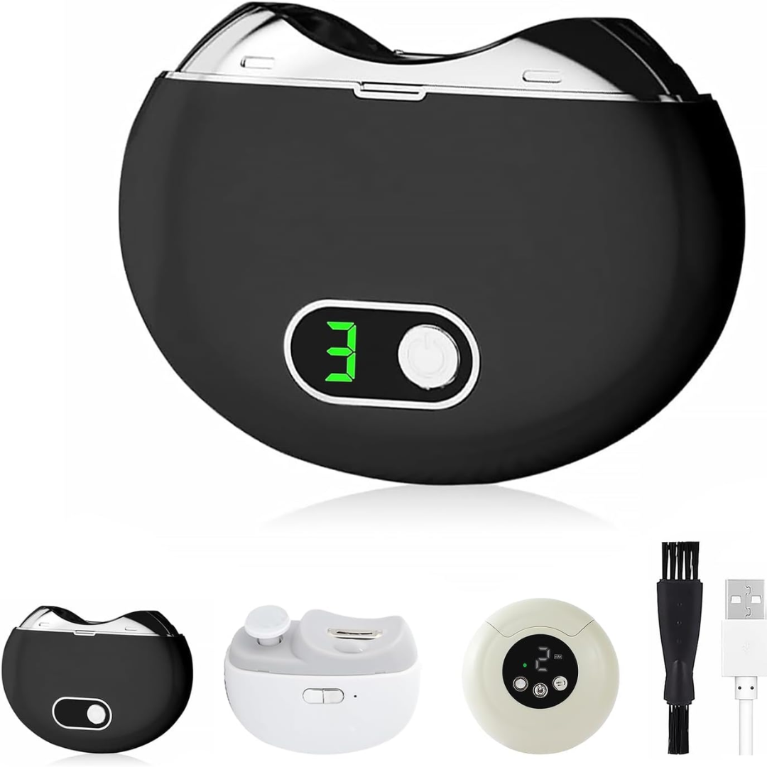 Electric Nail Clipper – 3-Speed Rechargeable Automatic Nail Trimmer with Nail Storage for Kids & Adults (Black)