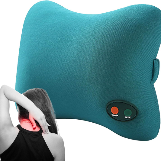 Electric Massage Pillow – Vibration Neck & Back Massager with Heat for Home & Travel