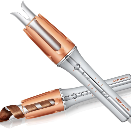 SHEGLAM Automatic Ceramic Curling Iron – Self-Rotating Hair Curler with 3 Heat Settings (32mm)