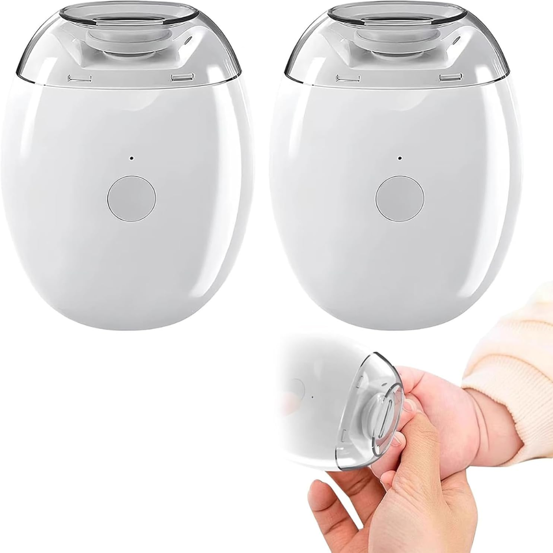 2PCS Electric Nail Clipper Set – Automatic Nail Grinder with LED Light & 3 Speeds for Kids & Adults