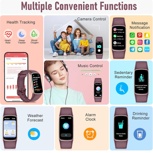 Zeacool Smart Fitness Tracker – Heart Rate & Sleep Monitor, Waterproof Sports Watch