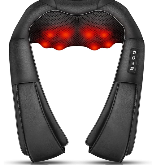 iKristin Neck Massager – 3D Shiatsu Deep Tissue Massage with Heat for Neck, Back, Shoulder & Body (Black)