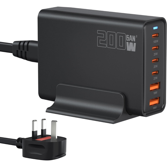 200W 6-Port USB Charging Station
