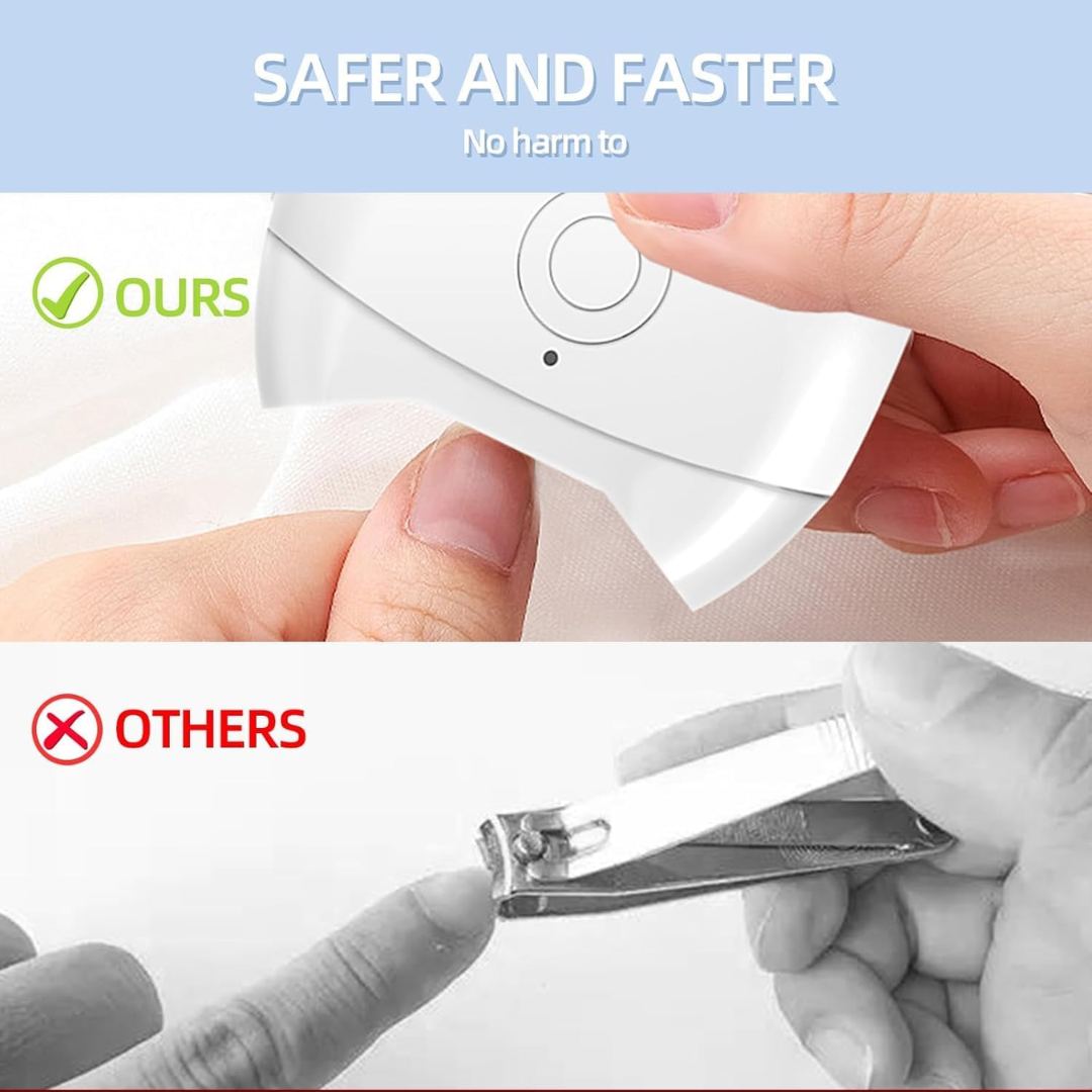Electric Nail Clipper – Rechargeable Automatic Nail Trimmer with LED Light