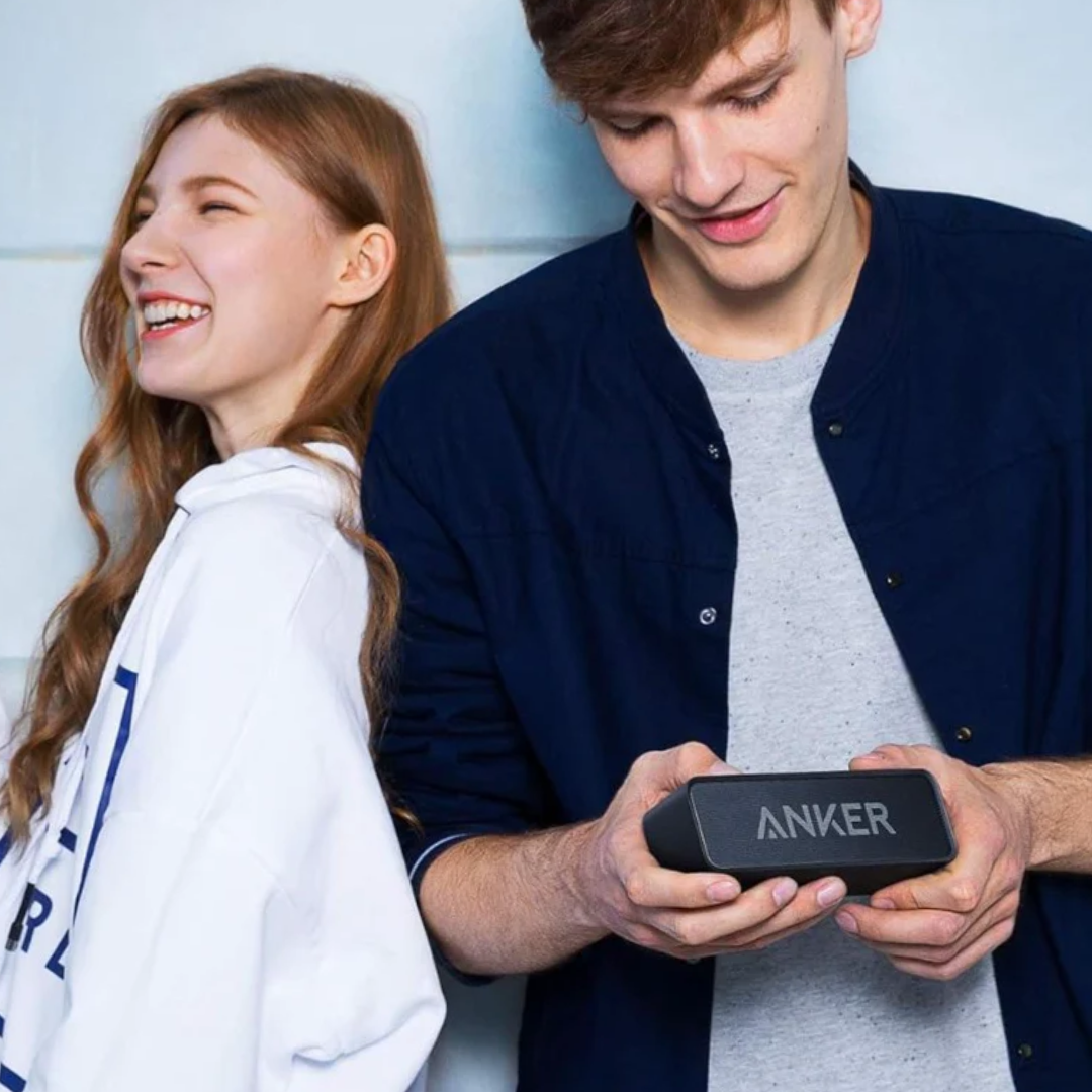 Anker Soundcore Bluetooth Speaker Upgraded Version with 24H Playtime, IPX5 Waterproof, Stereo Sound, 66ft Bluetooth Range,