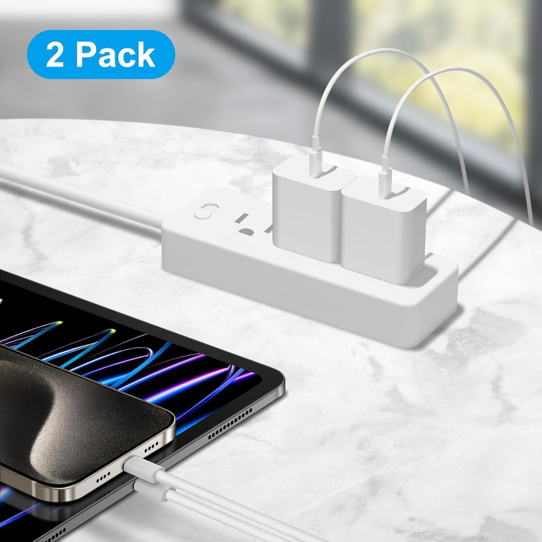 3m iPhone Charger Cable [2-Pack] 20W USB-C to USB-C Fast Charging Long Cable for iPhone 17/16/15 Series, iPad Pro & Google Pixel Devices